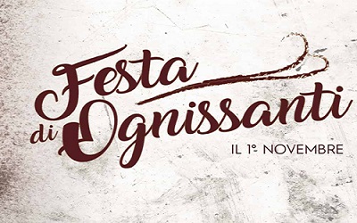 scritta festa di ognissanti il 1 novembre